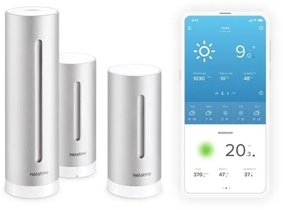 Netatmo Smart Väderstation + Extra Inomhusmodul